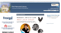 Desktop Screenshot of flintmemoriallibrary.org