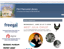 Tablet Screenshot of flintmemoriallibrary.org